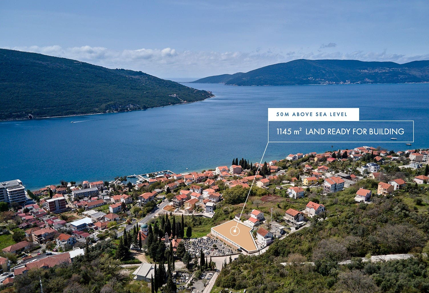 Land for sale in Boko-Kotor Bay — Montenegro