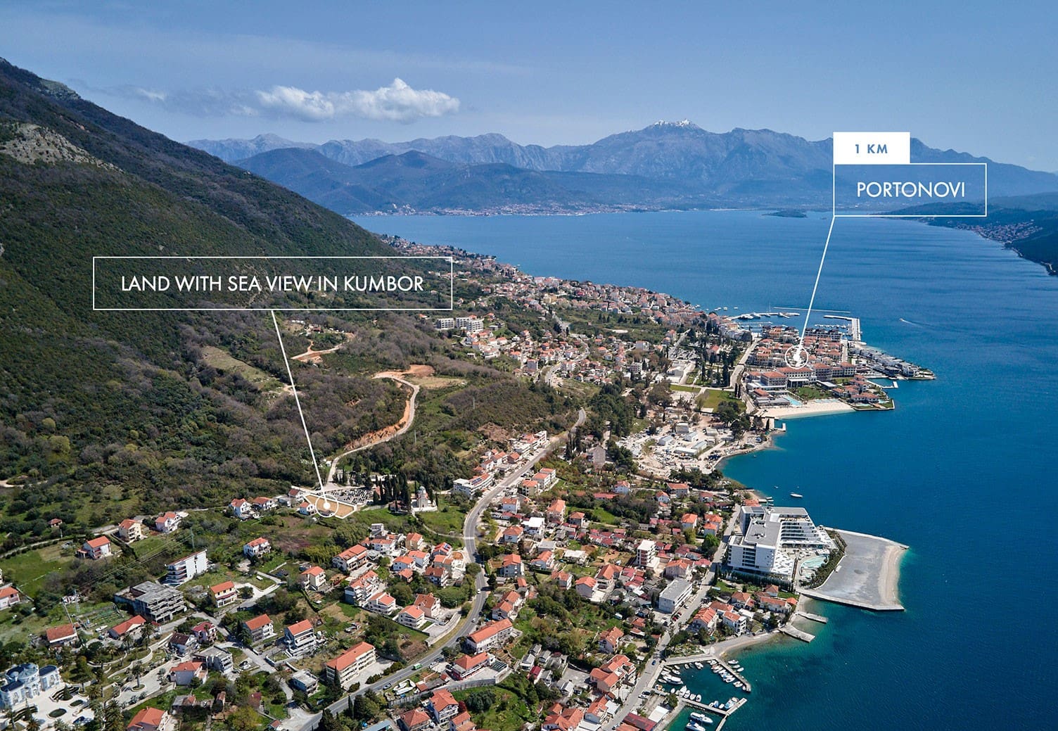 Land for sale in Boko-Kotor Bay — Montenegro