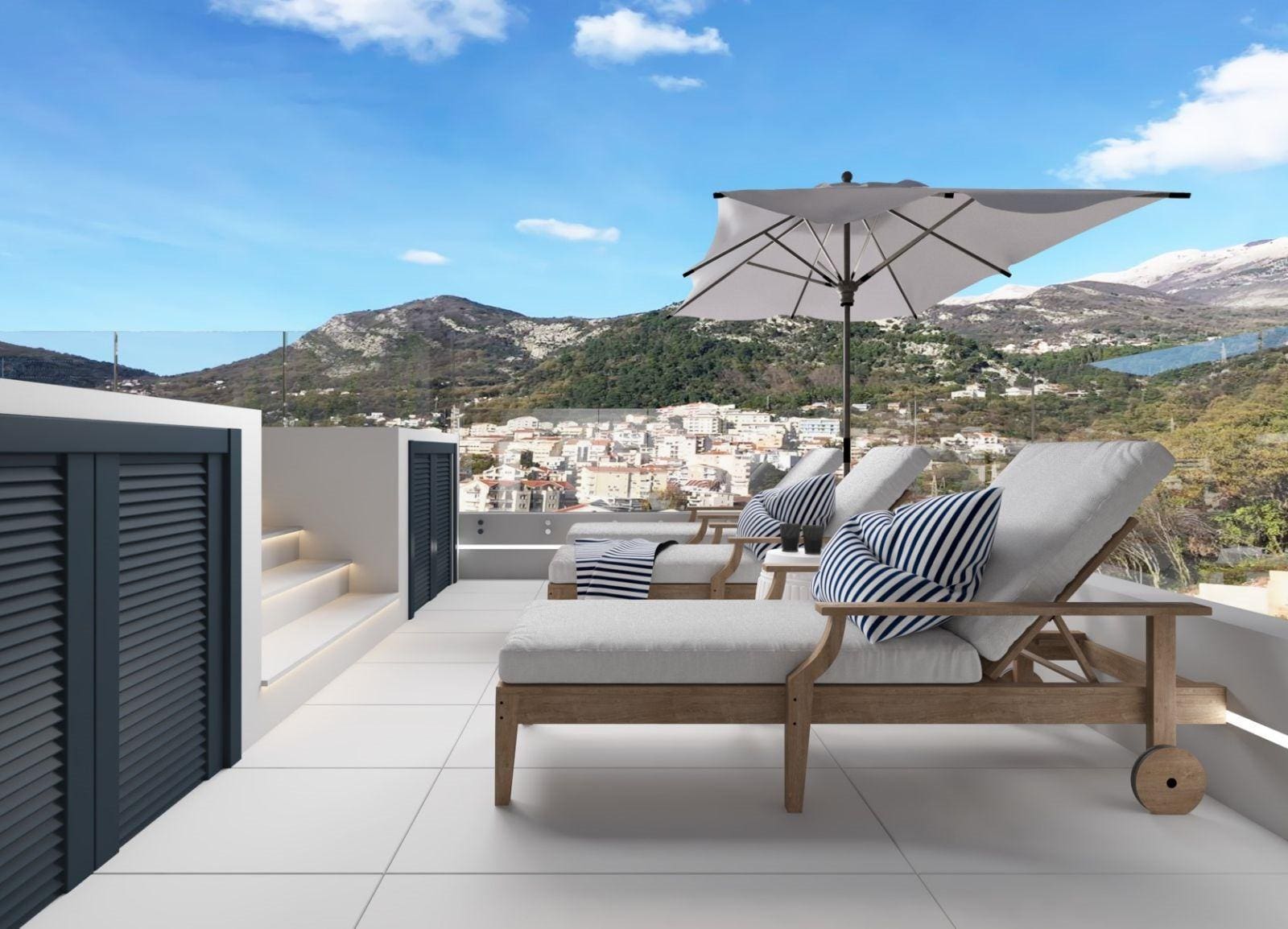 Luxurious Penthouse in Budva with Panoramic Views — Montenegro