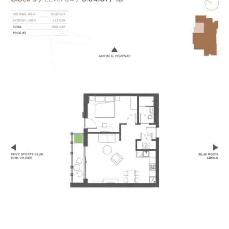 🏡 Apartment for Sale in Boka Place Tivat – 55 m² — Montenegro