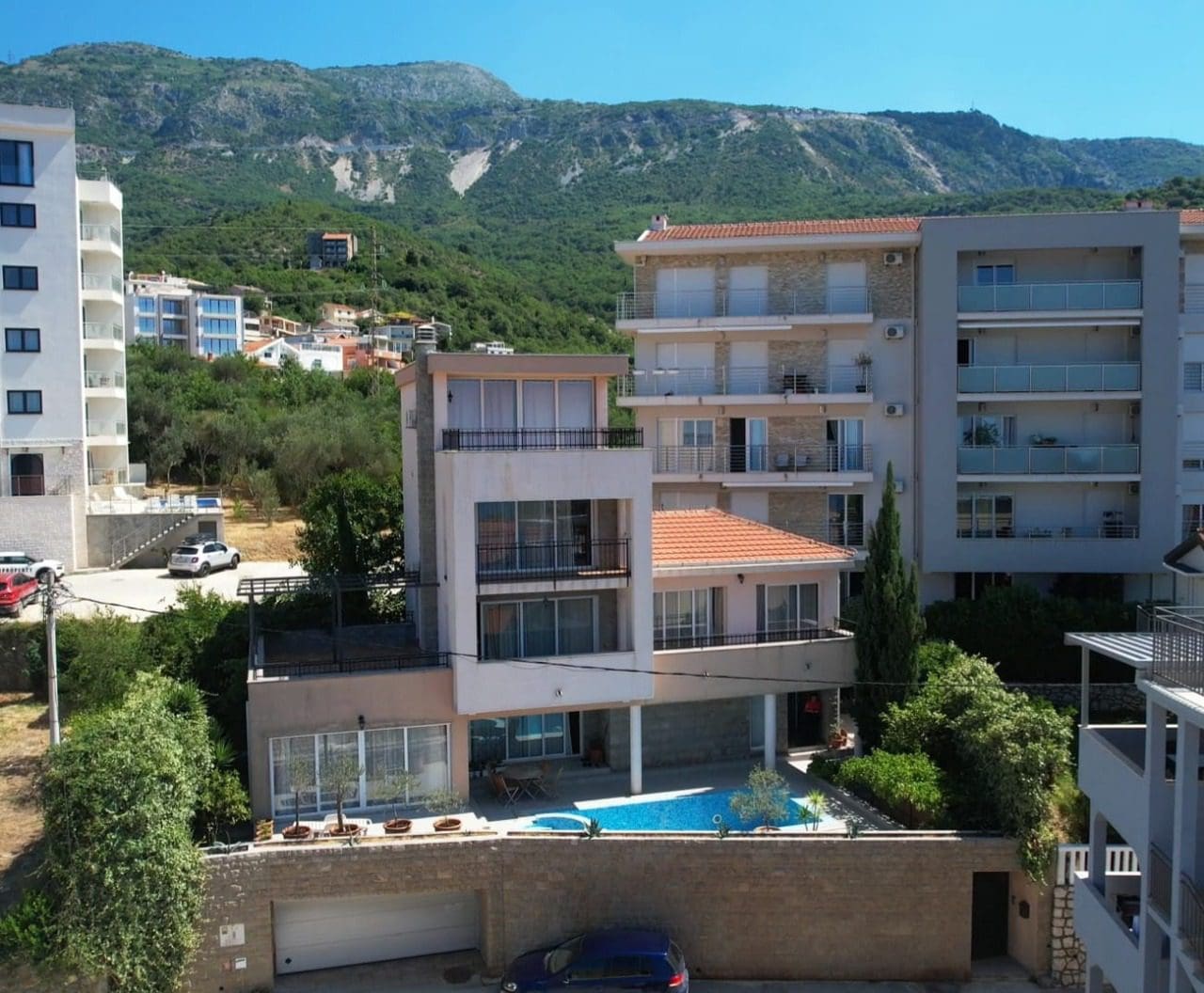 Villa with Sea View in Becici – 495 m² Elegant Home with Pool — Montenegro