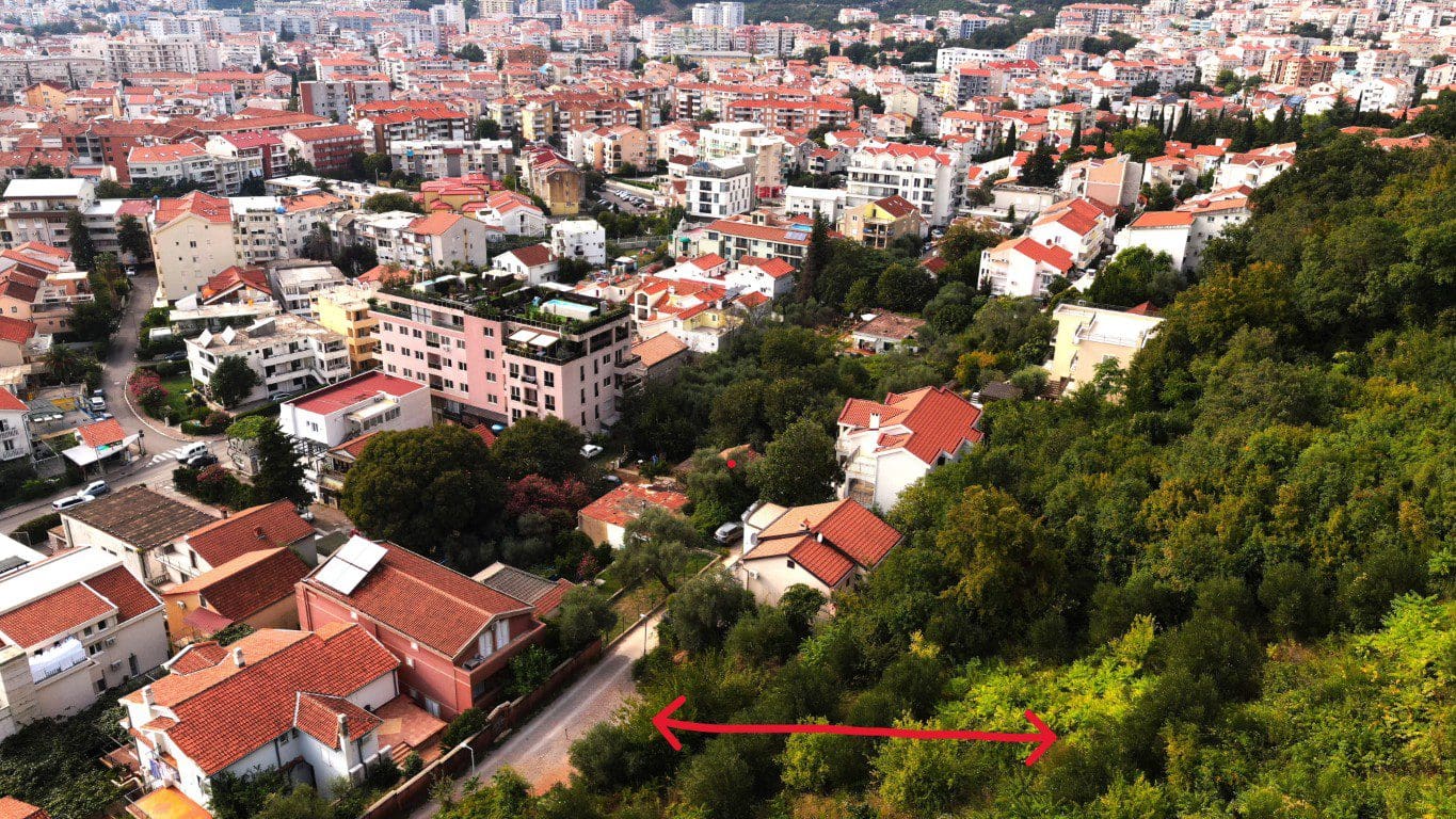 Land Parcel with Sea View in Budva – 1,967 m² Prime Plot — Budva