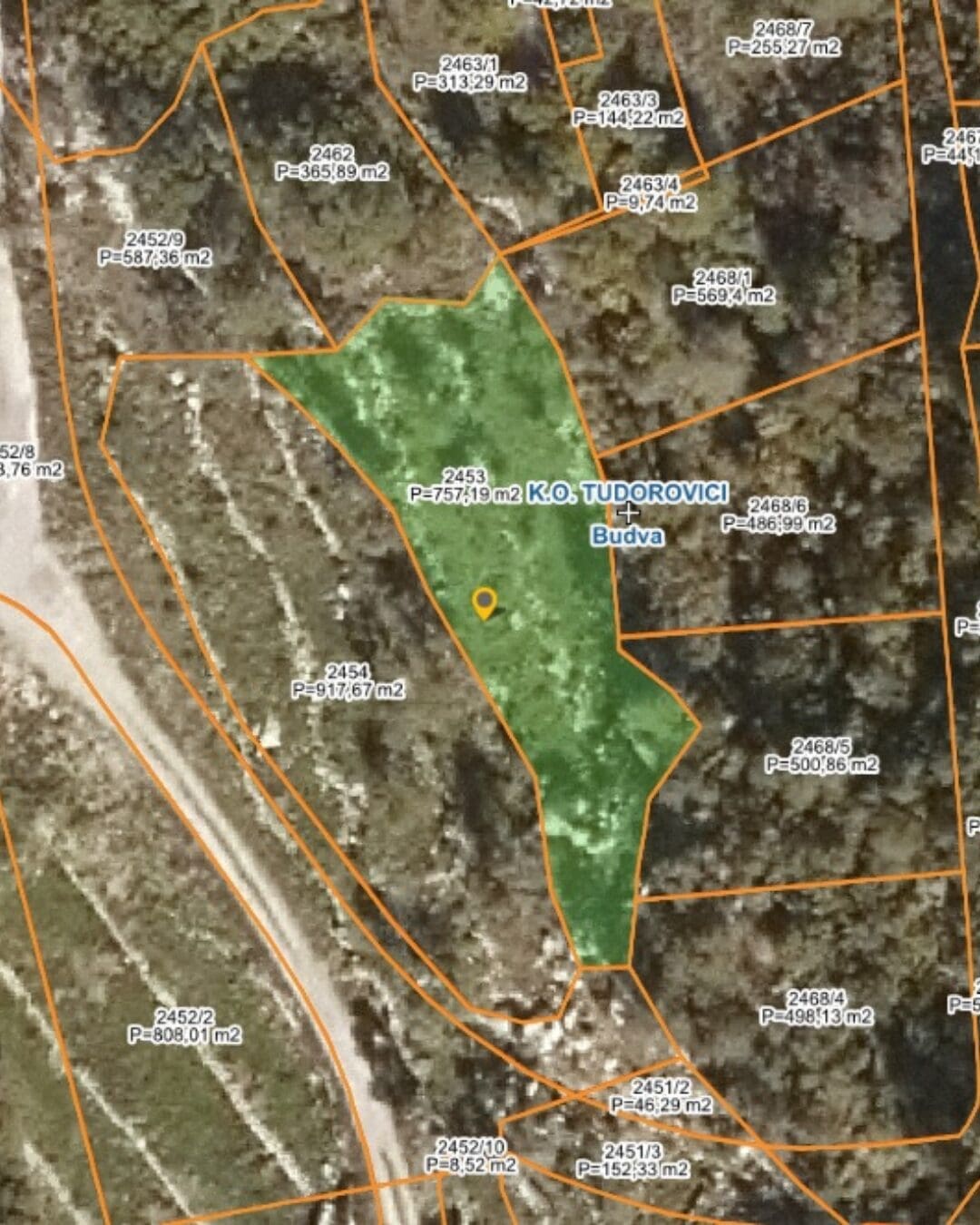 Building Land in Tudorovići Budva – 1,388 m² Premium Plot — Budva