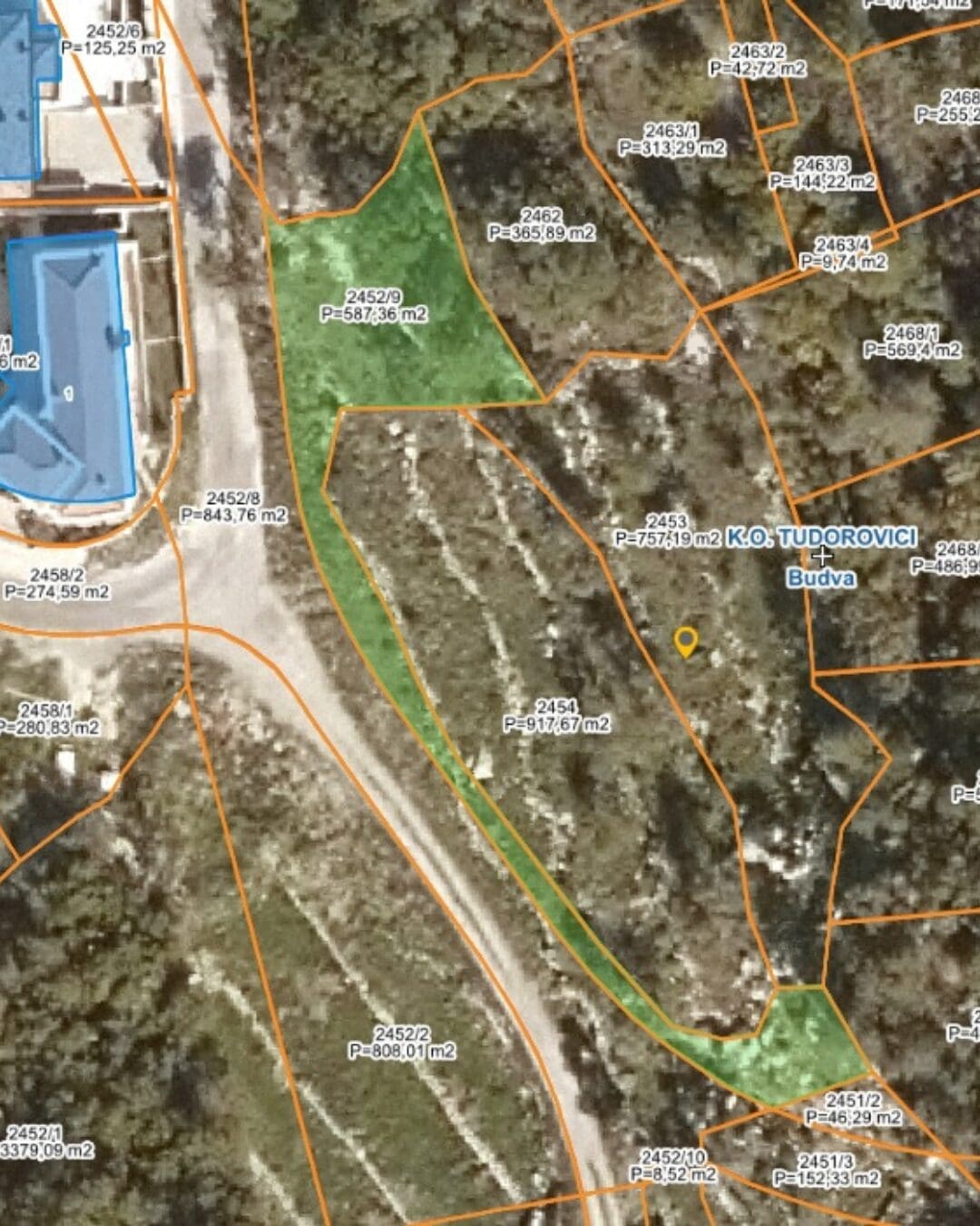 Building Land in Tudorovići Budva – 1,388 m² Premium Plot — Budva