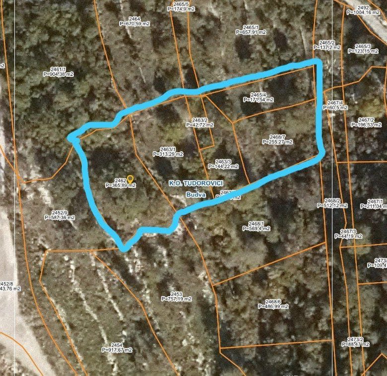 Sea View Land in Tudorovići Budva – 1,262 m² Prime Plot — Budva