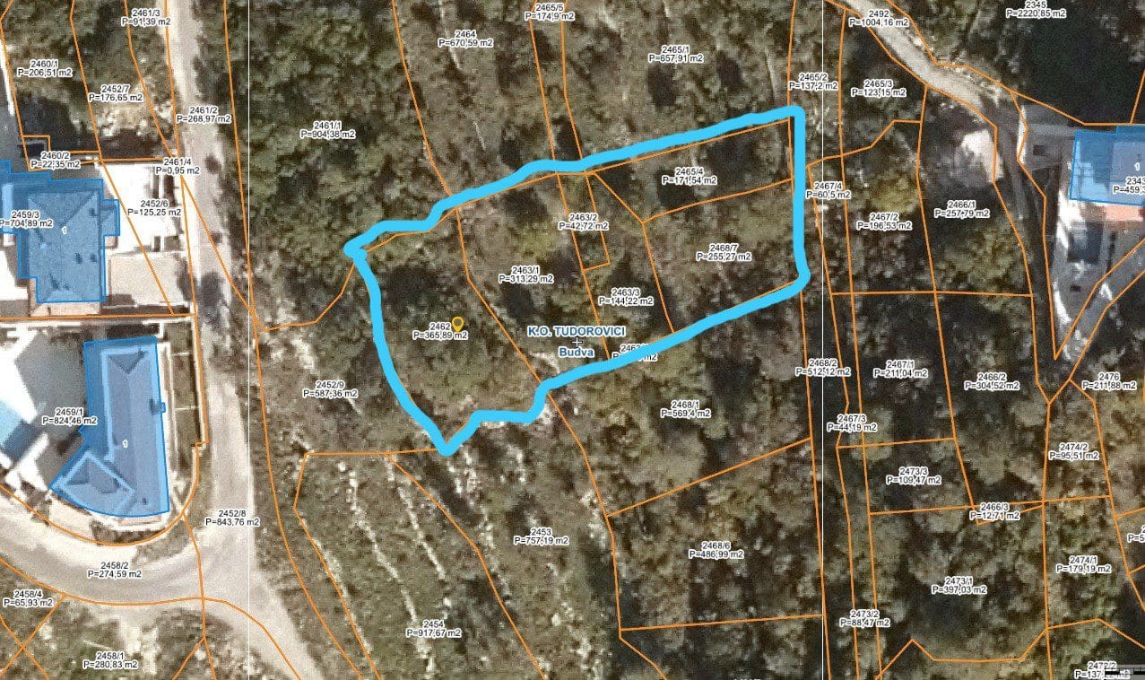Sea View Land in Tudorovići Budva – 1,262 m² Prime Plot — Budva
