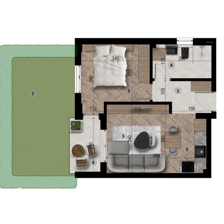 New 1-Bedroom Apartment for Sale in Šušanj Bar  | 40m² + 18m² Private Outdoor Area — Montenegro