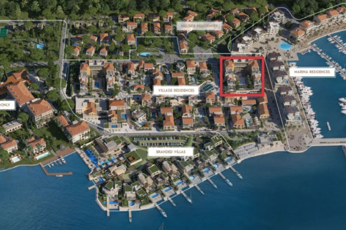 Portonovi'de Satılık Daire — 4. Kat, 87.7 m², Chenot Espace SPA & One&Only Erişimi — Karadağ